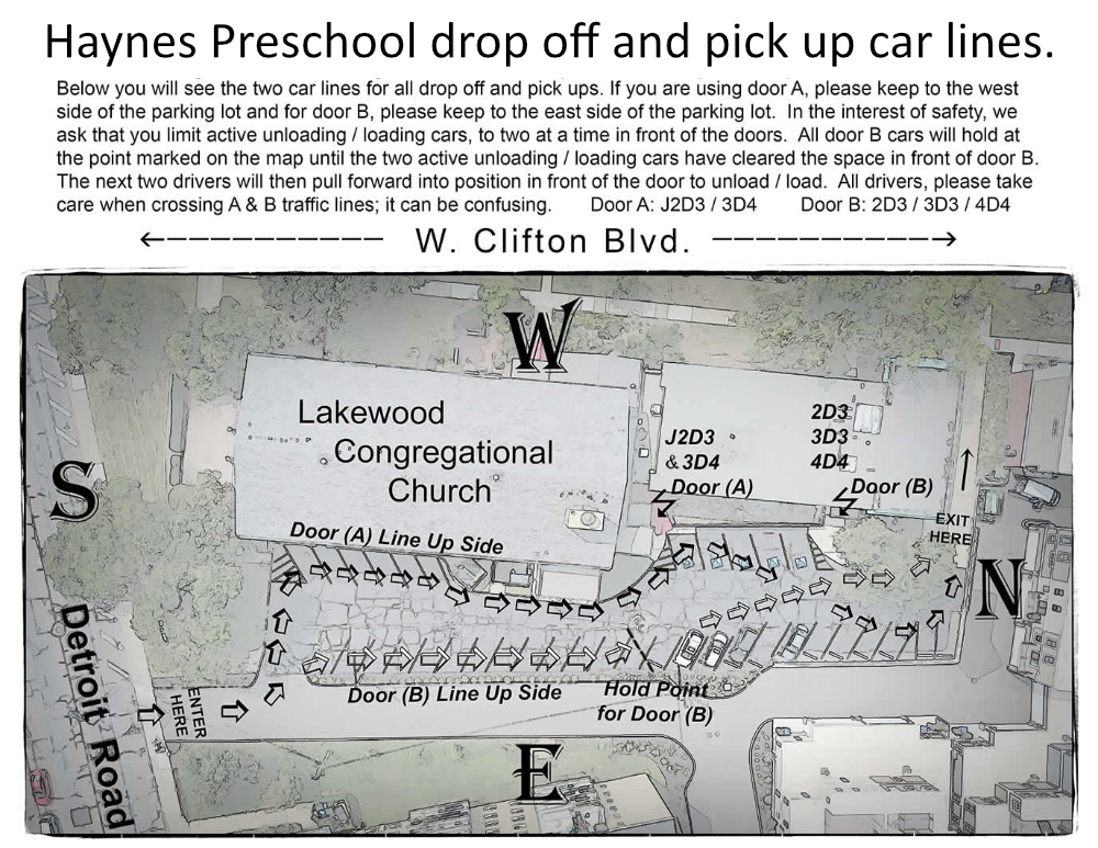Haynes Preschool Drop Off -Pick Up Car lines